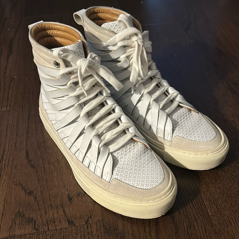 Leather & suede high tops